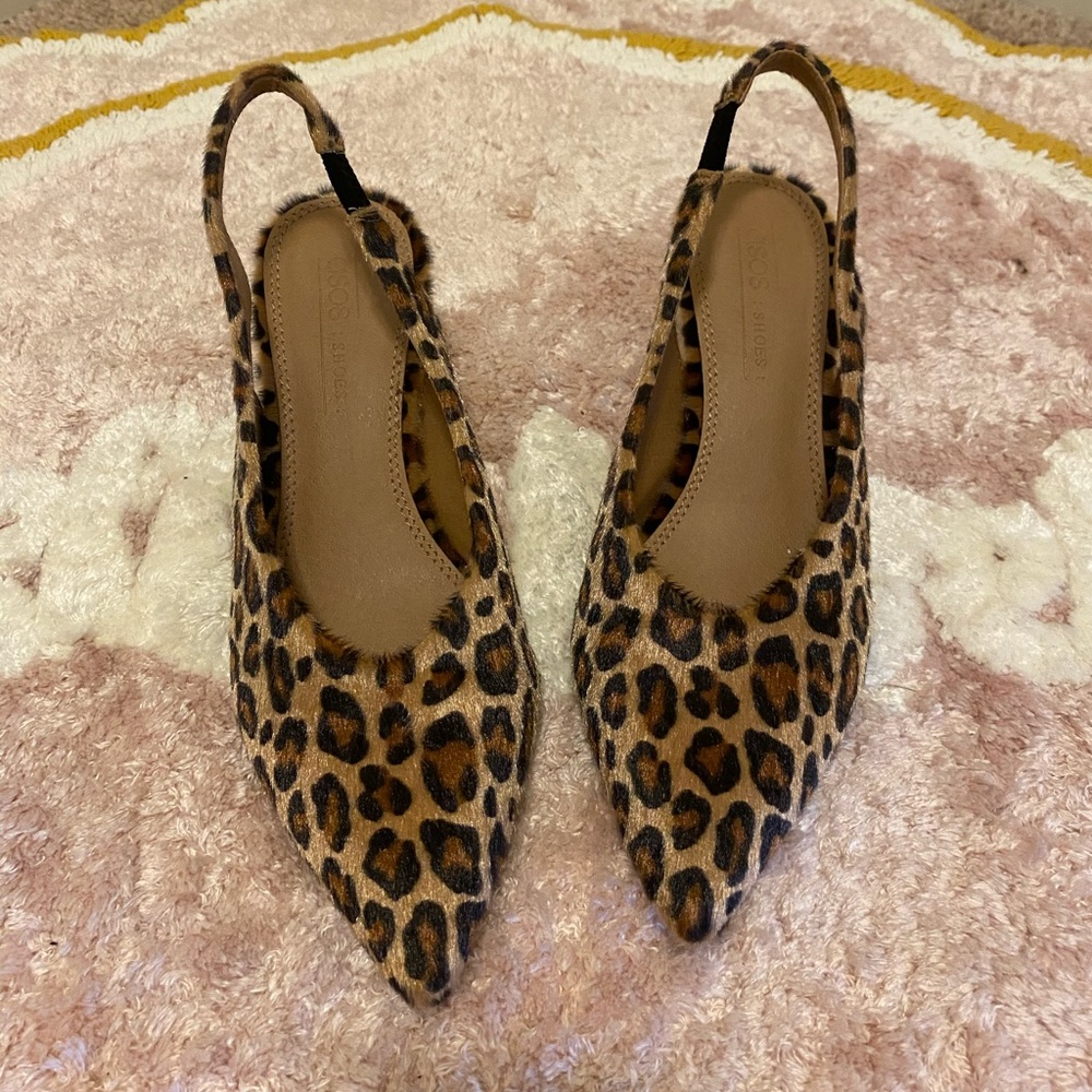 ASOS Animal Print Low Heel Slingback